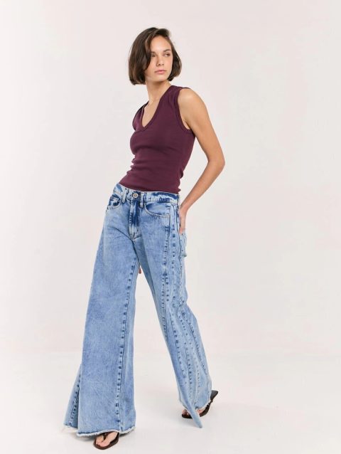 Jean Wide Leg Pol